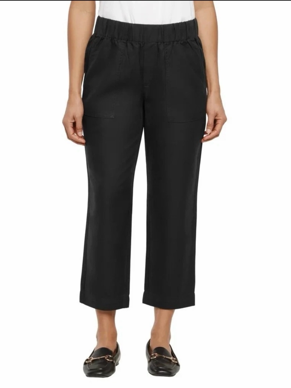 Banana Republic Women's Tapered Crop Pull-on Pant Sz XL Black New